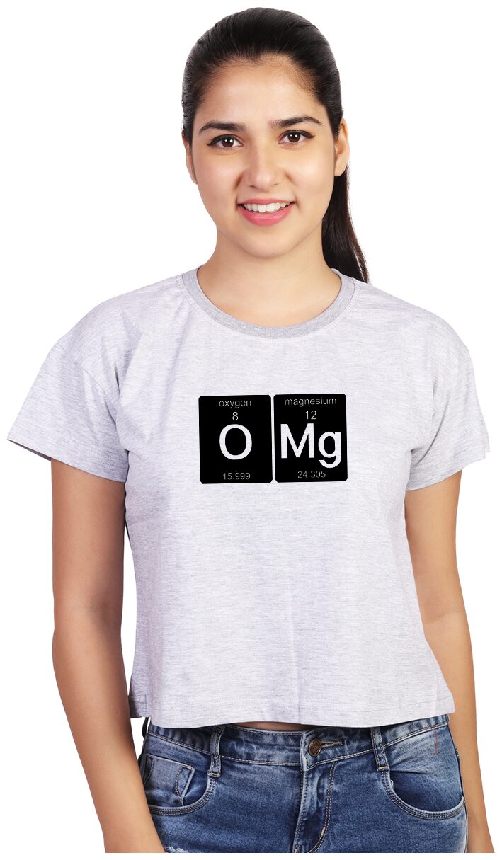 

Vishorge Korea Women Grey Slim fit Round neck Cotton T shirt
