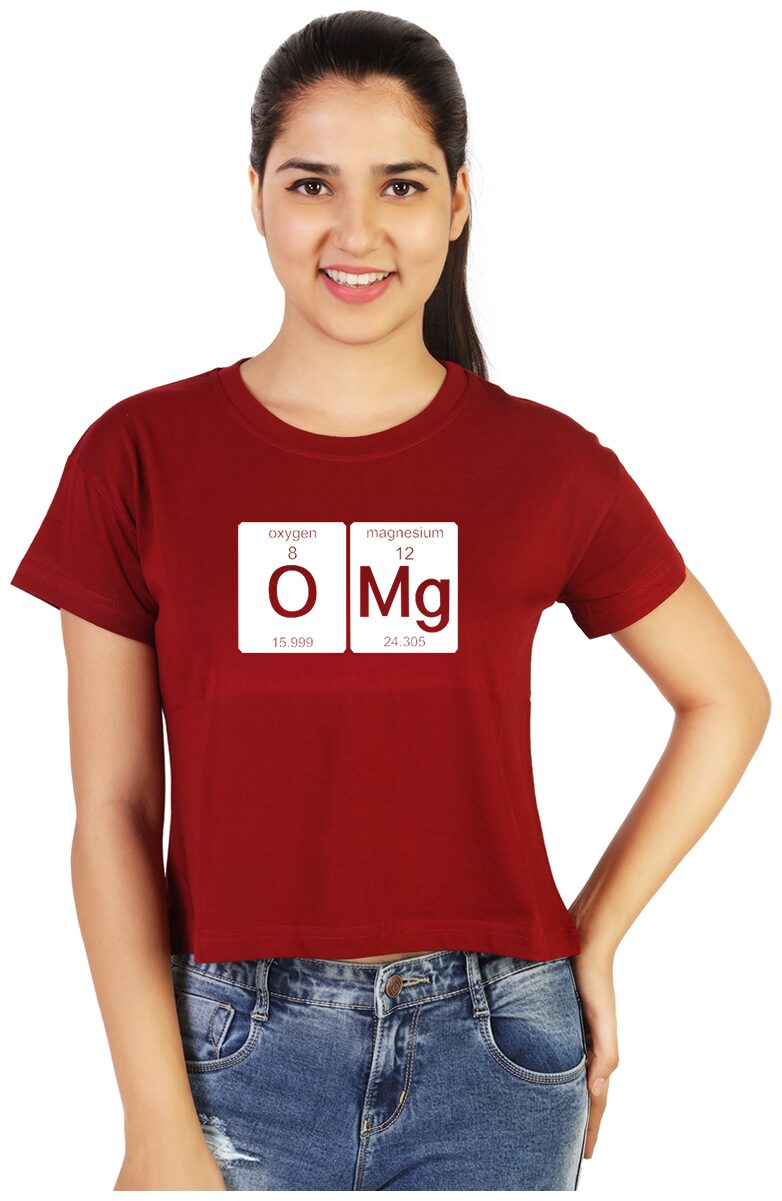 

Vishorge Korea Women Maroon Slim fit Round neck Cotton T shirt