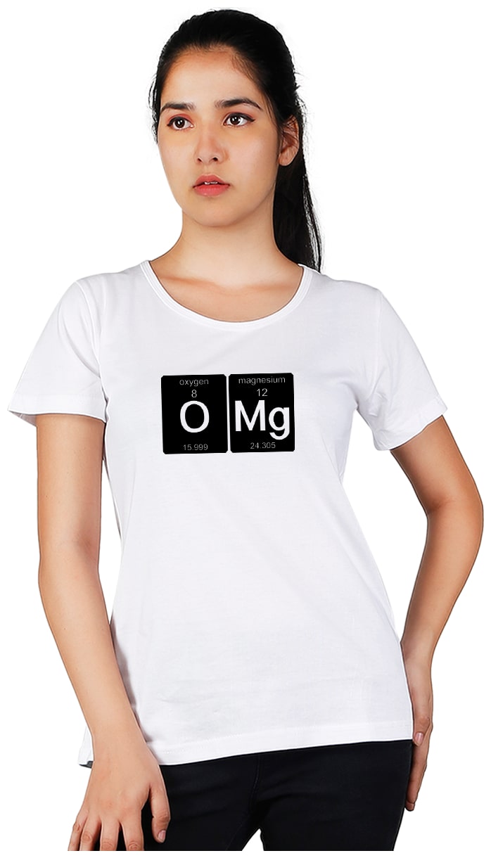 

Vishorge Korea Women White Slim fit Round neck Cotton T shirt
