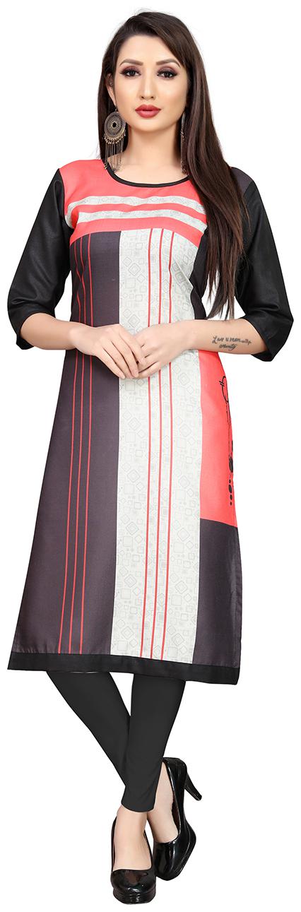 

vishwa Women Multi Striped Straight Kurti
