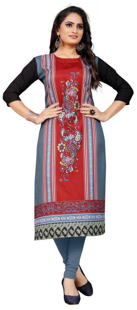 

vishwa Women Multi Printed Straight Kurti