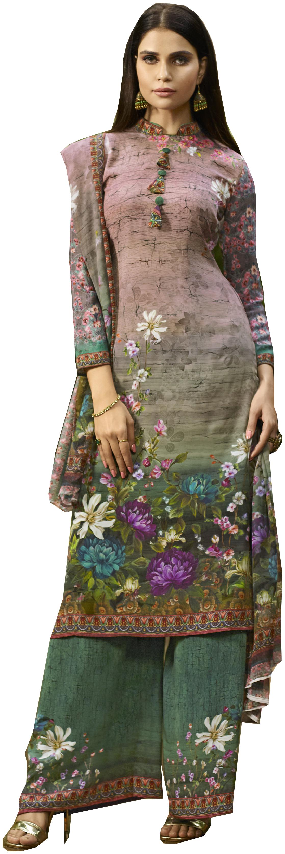 

Vishwam Green Unstitched Kurta with bottom dupatta With dupatta Dress Material