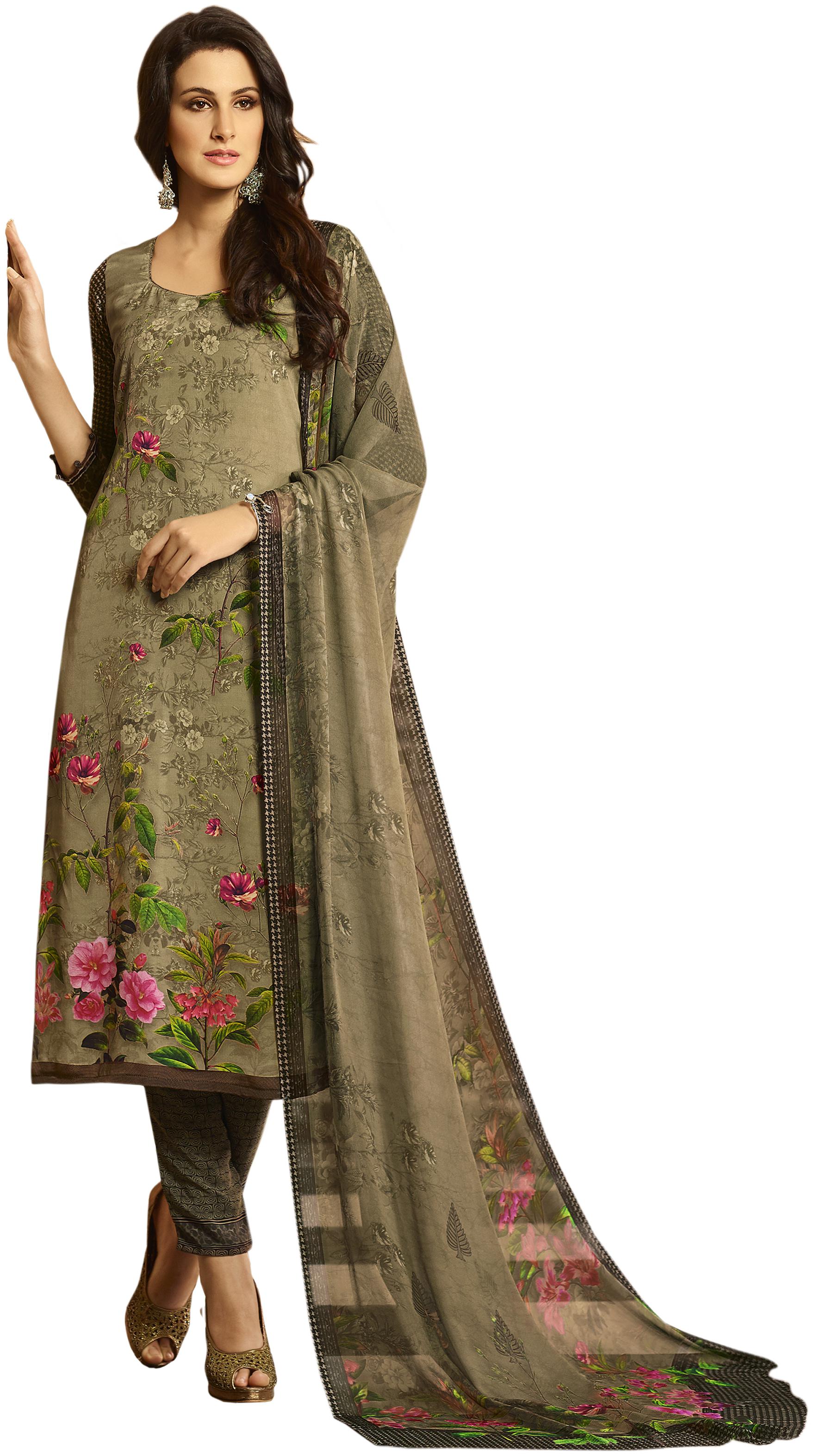 

Vishwam Green Unstitched Kurta with bottom dupatta With dupatta Dress Material