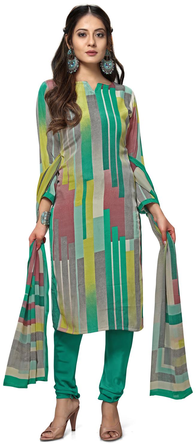 

Vishwam Green Unstitched Kurta with bottom dupatta With dupatta Dress Material