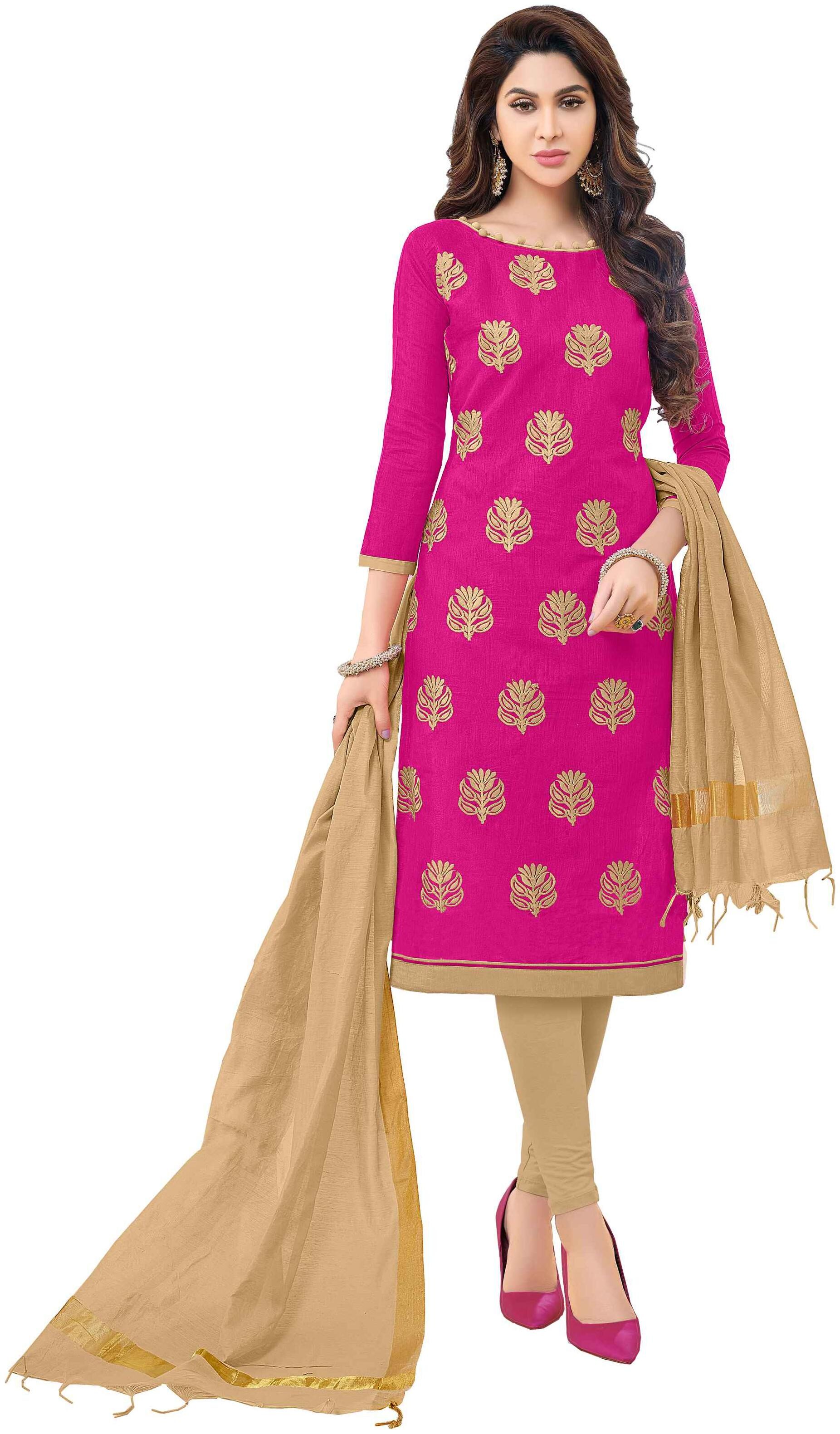 

Viva N Diva Dark Pink Color Modal Dress Material With Dupatta