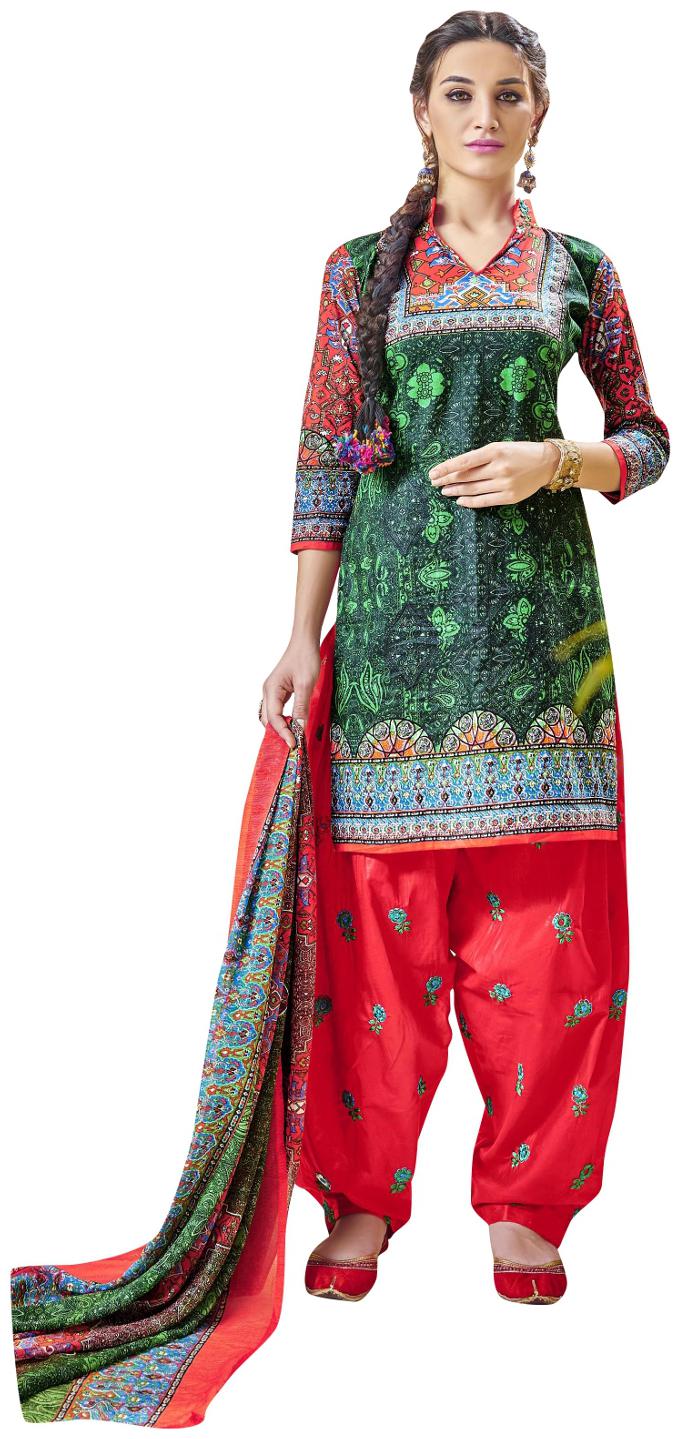 

Viva N Diva Multi Colour Cotton Un-Stitched Dress Material