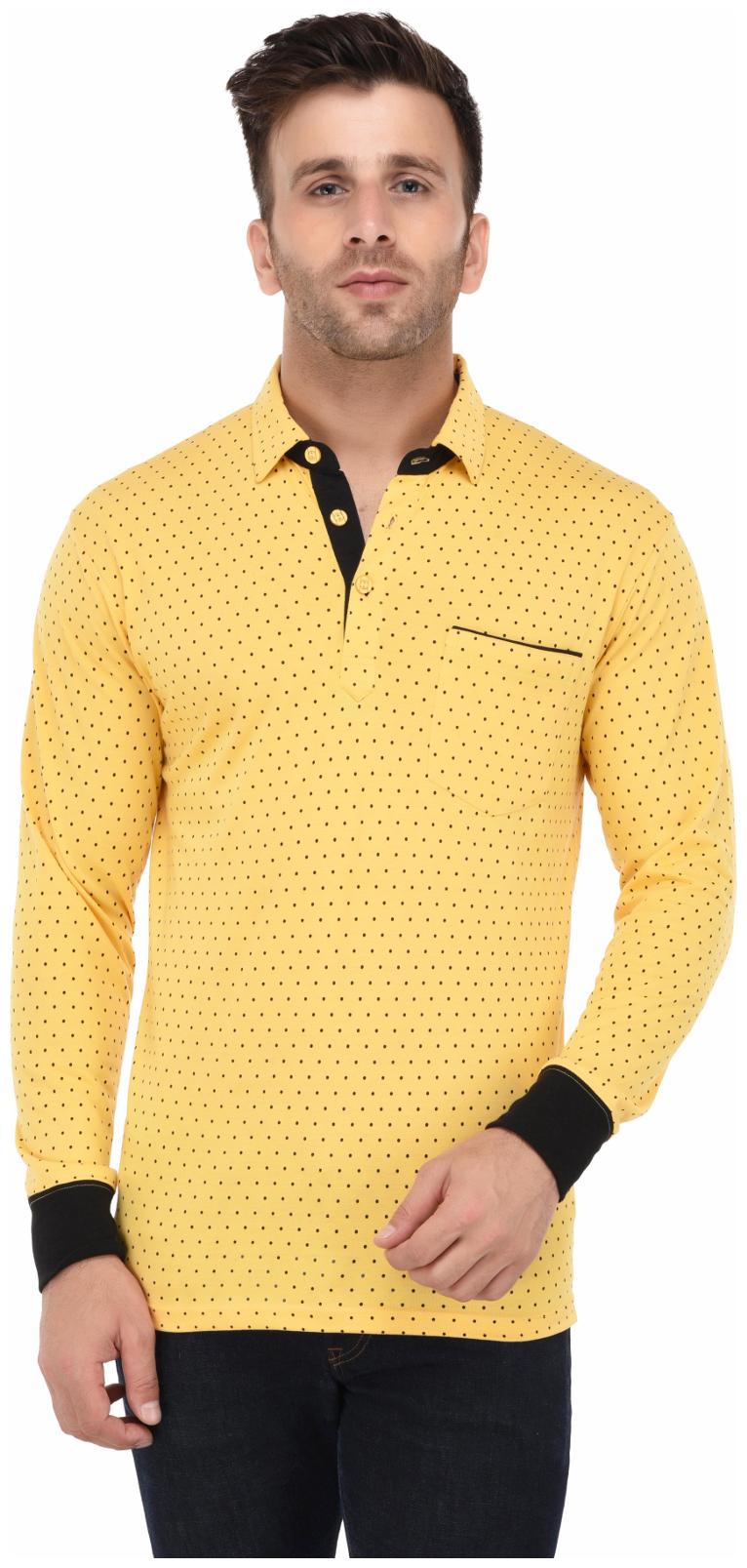 

Vivid Bharti Men Yellow Loose fit Cotton Polo collar T-Shirt - Pack Of 1