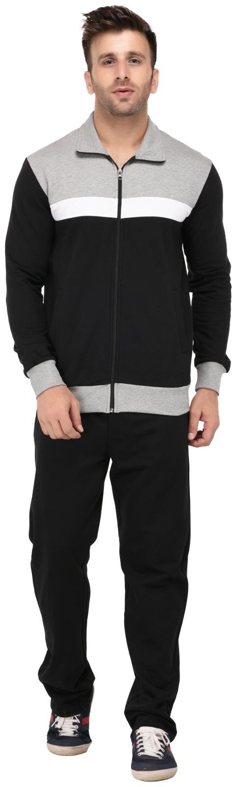 

Vivid Bharti Men Black Solid Regular Fit Track Suit