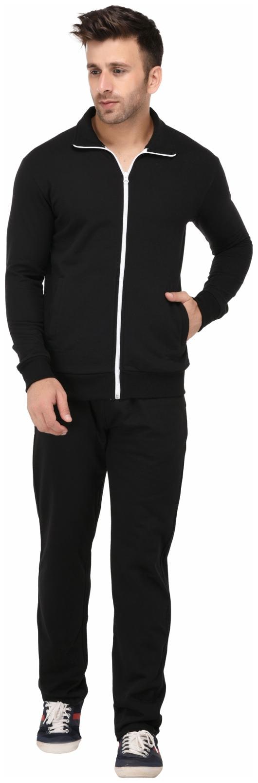 

Vivid Bharti Men Black Solid Regular Fit Track Suit