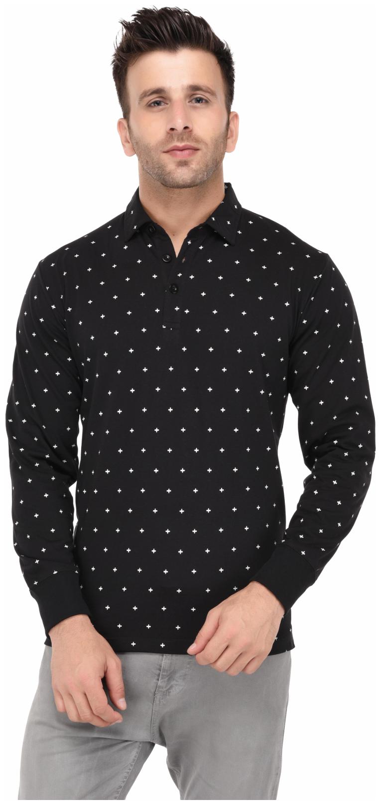

Vivid Bharti Men Black Loose fit Cotton Polo collar T-Shirt - Pack Of 1