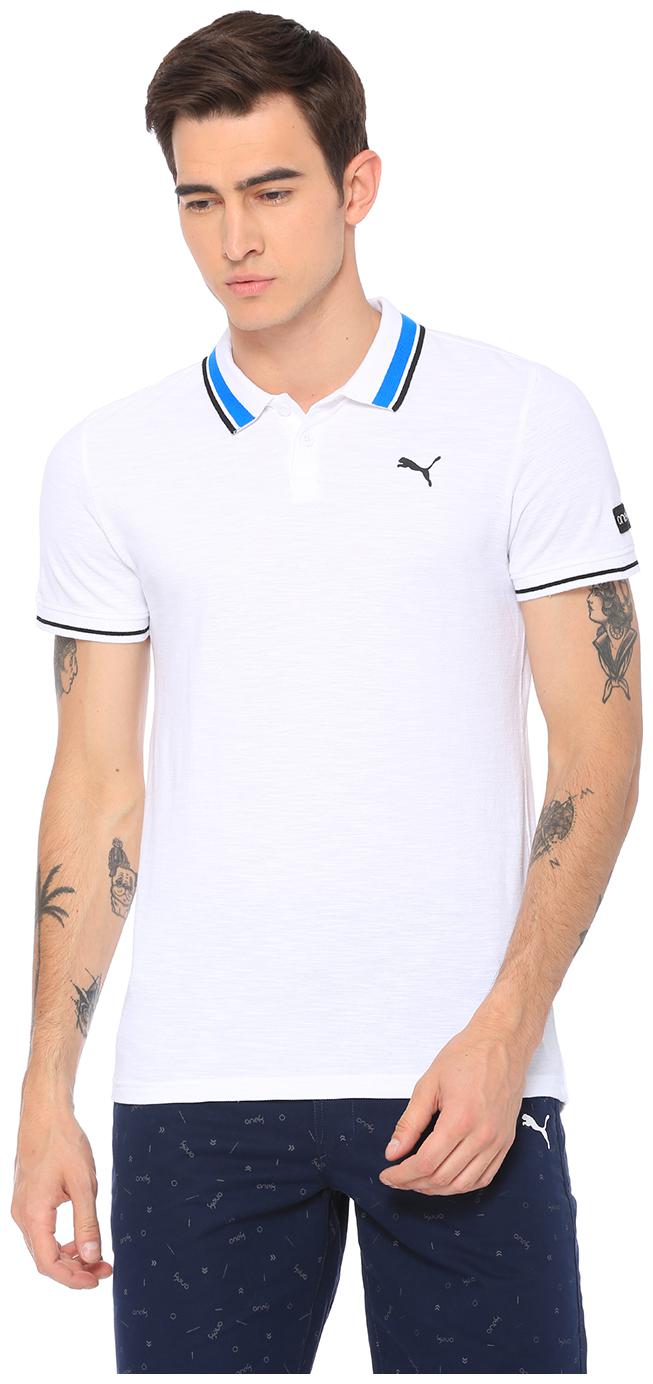 

Puma Men White Regular fit Cotton Polo collar T-Shirt - Pack Of 1