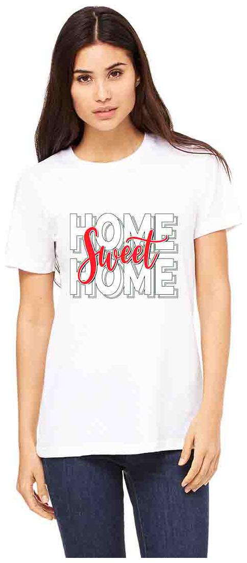 

Vogant Women White Regular fit Round neck Cotton T shirt
