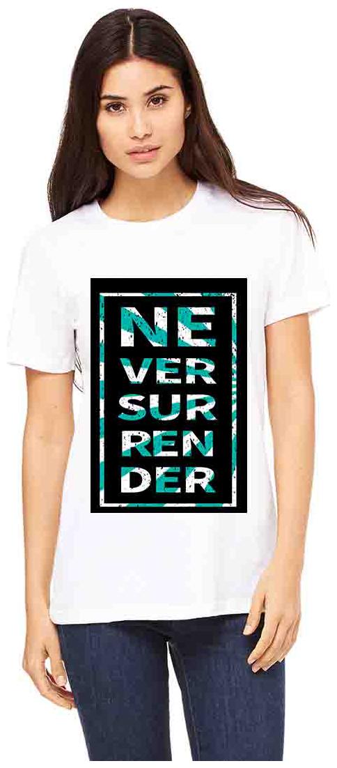 

Vogant Women White Regular fit Round neck Cotton T shirt