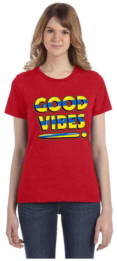 

Vogant Women Red Regular fit Round neck Cotton T shirt