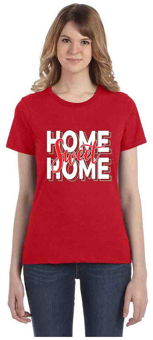 

Vogant Women Red Regular fit Round neck Cotton T shirt