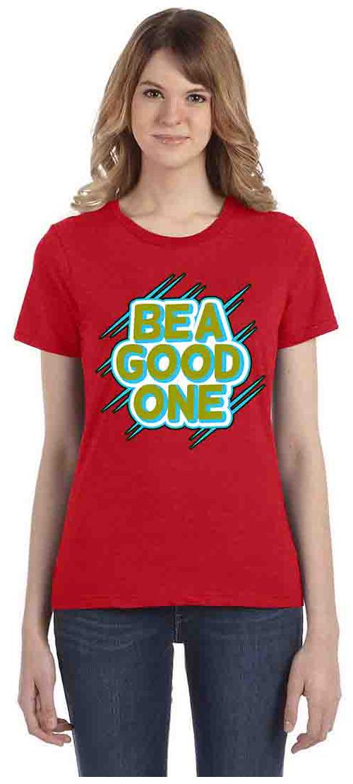 

Vogant Women Red Regular fit Round neck Cotton T shirt