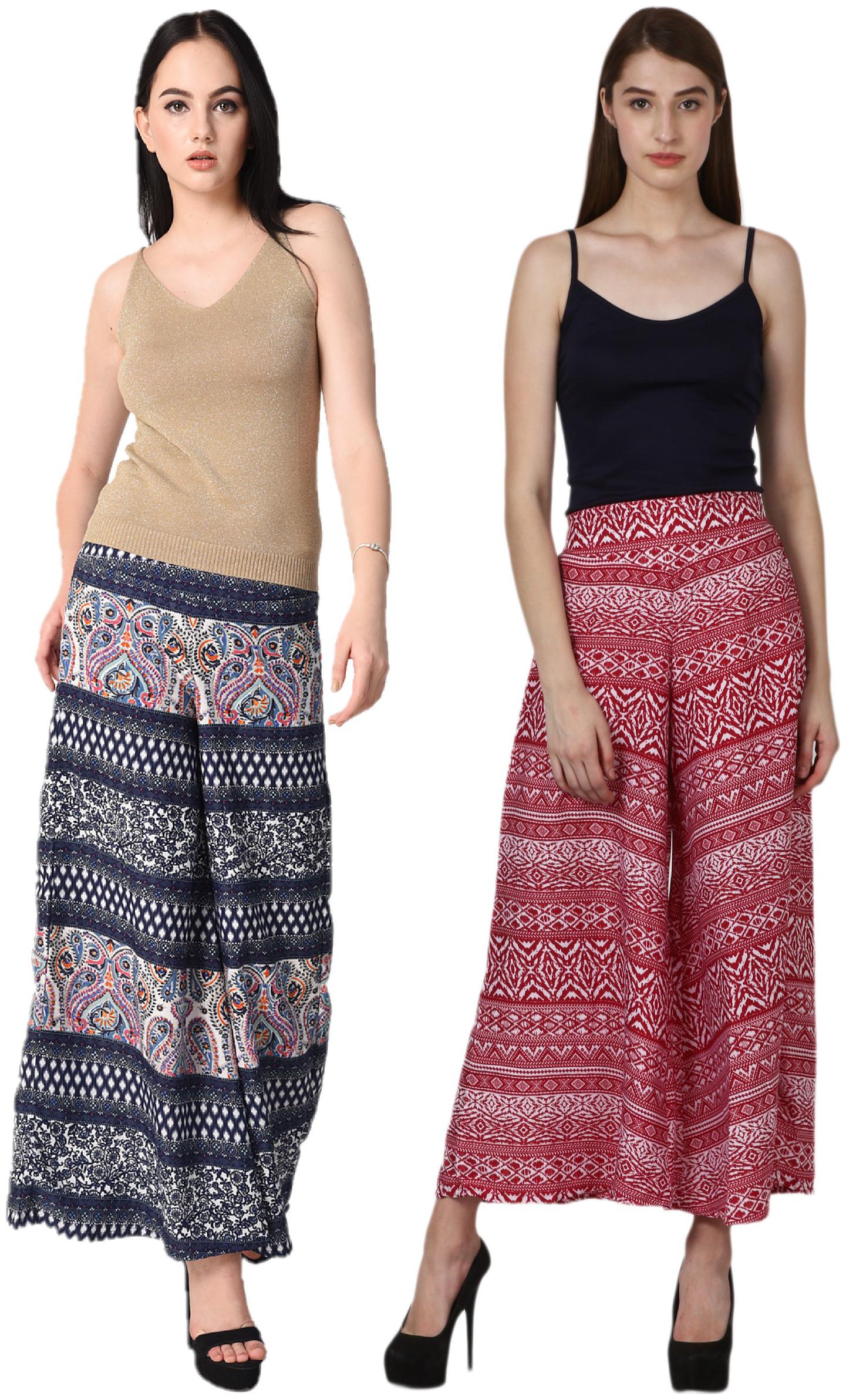 

VOGUE NATION Women Printed Poly Crepe Printed Palazzo Pants