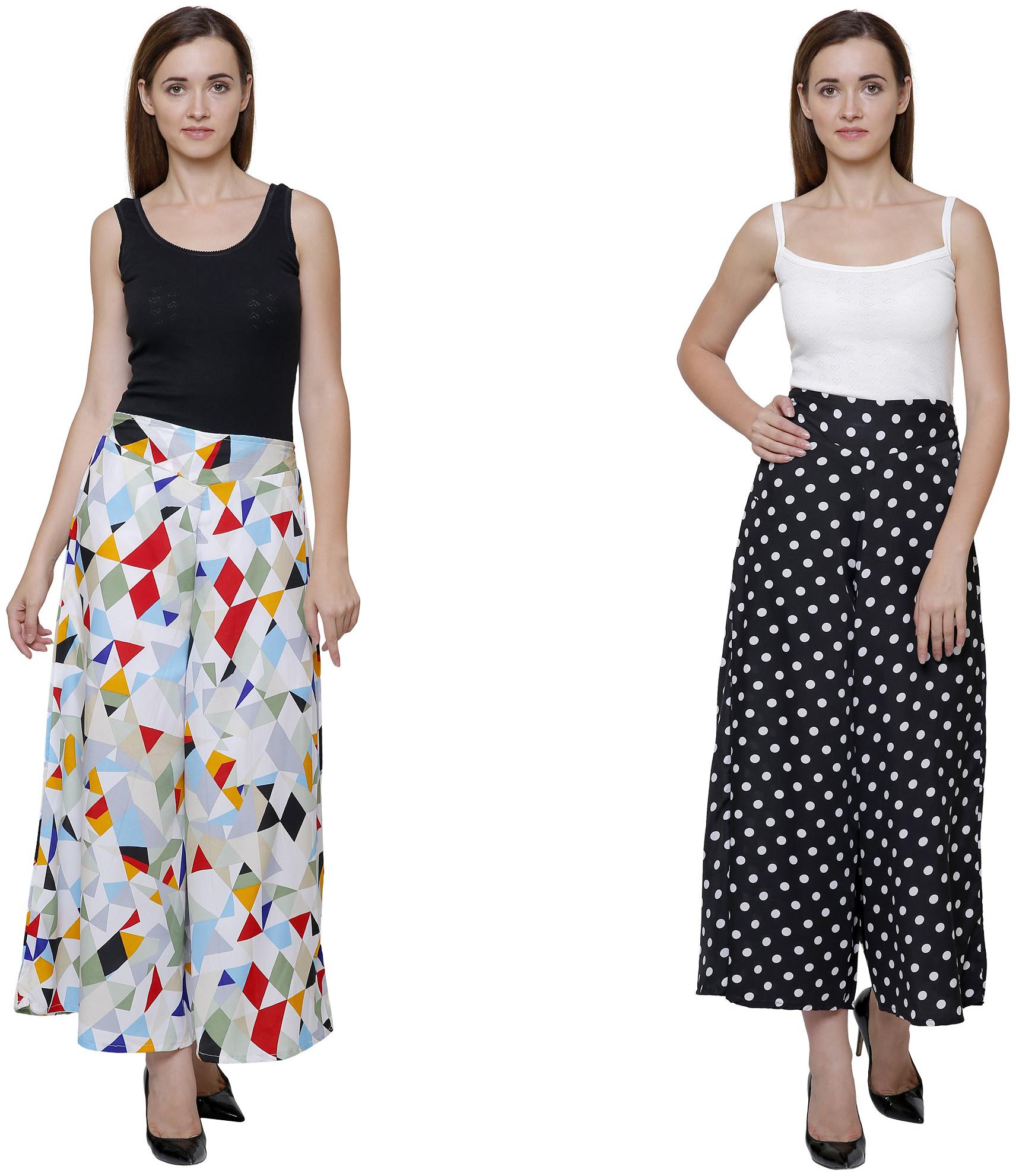 

VOGUE NATION Women Printed Poly Crepe Printed Palazzo Pants