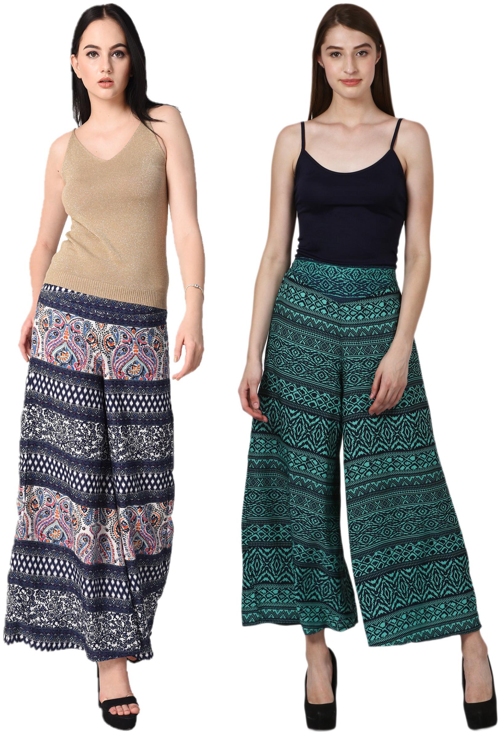 

VOGUE NATION Women Printed Poly Crepe Printed Palazzo Pants