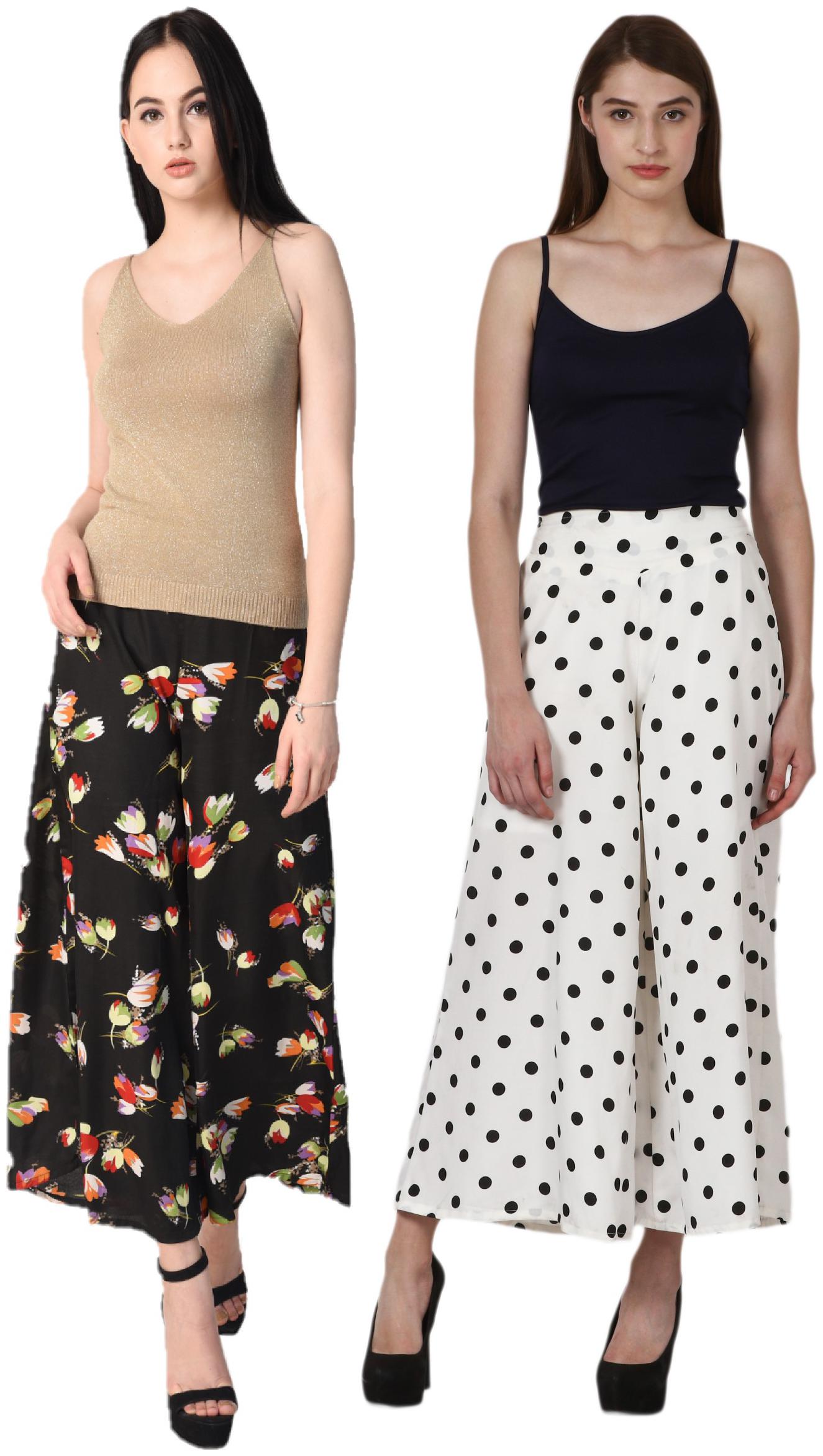 

VOGUE NATION Women Printed Poly Crepe Printed Palazzo Pants