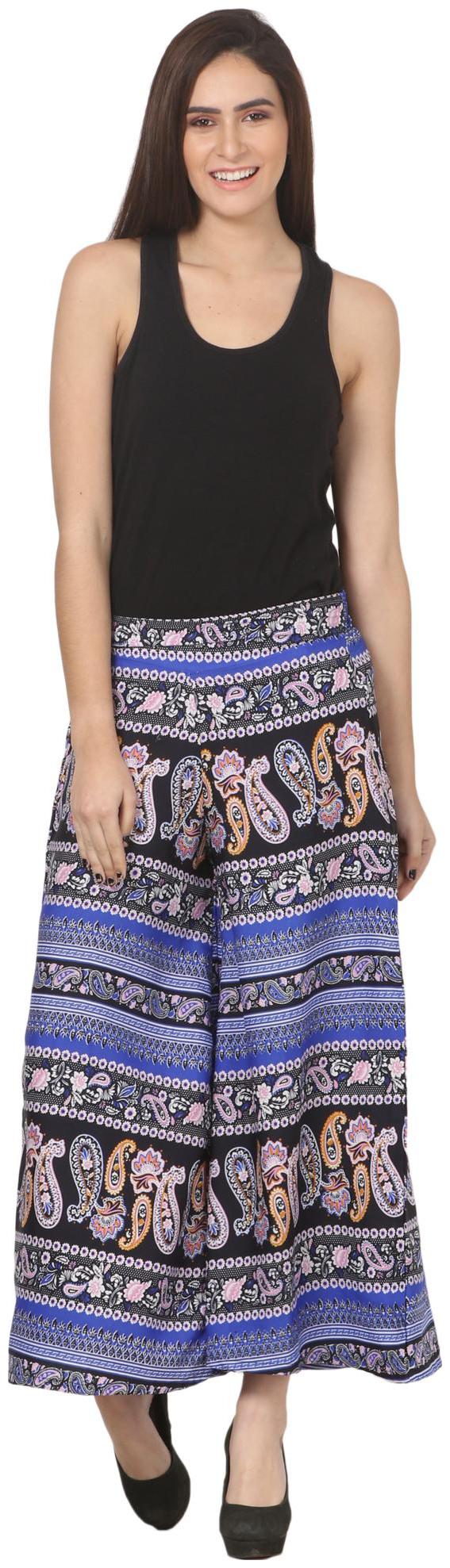 

VOGUE NATION Women s Printed Poly Crepe Printed Palazzo Pants