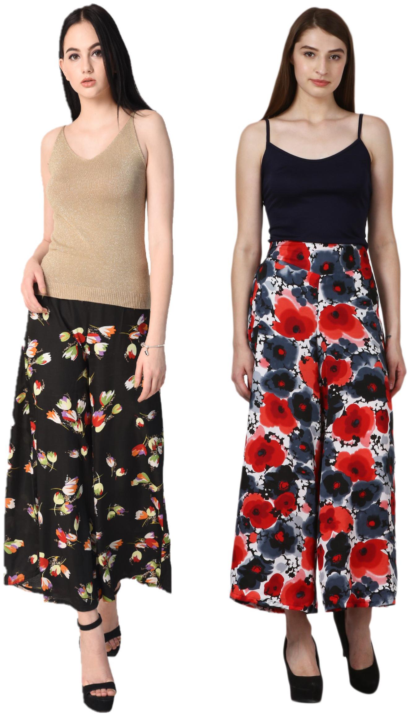 

VOGUE NATION Women Printed Poly Crepe Printed Palazzo Pants