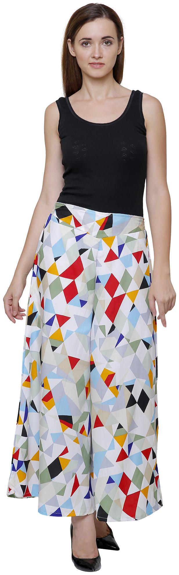 

VOGUE NATION Women Printed Poly Crepe Printed Palazzo Pants