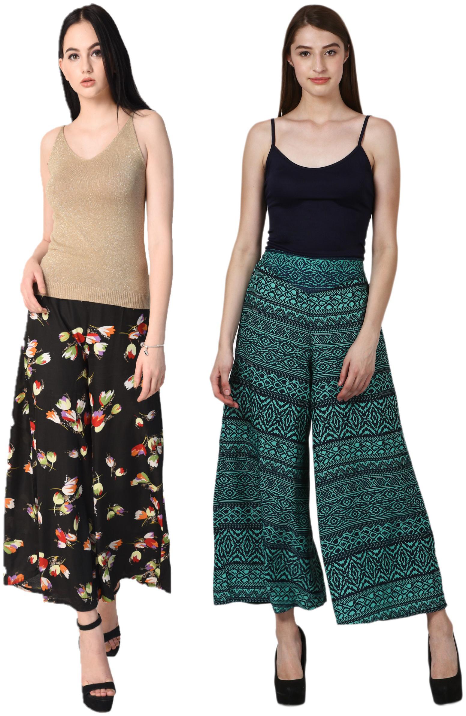 

VOGUE NATION Women Printed Poly Crepe Printed Palazzo Pants