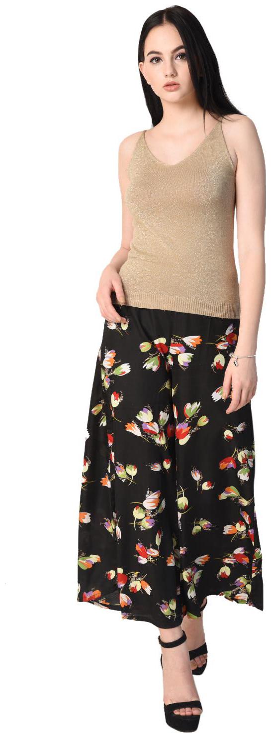 

VOGUE NATION Women s Printed Poly Crepe Printed Palazzo Pants
