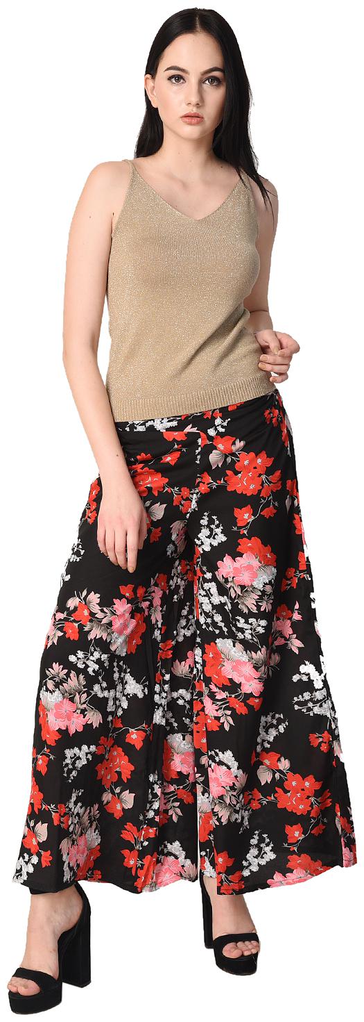 

VOGUE NATION Women Printed Poly Crepe Printed Palazzo Pants