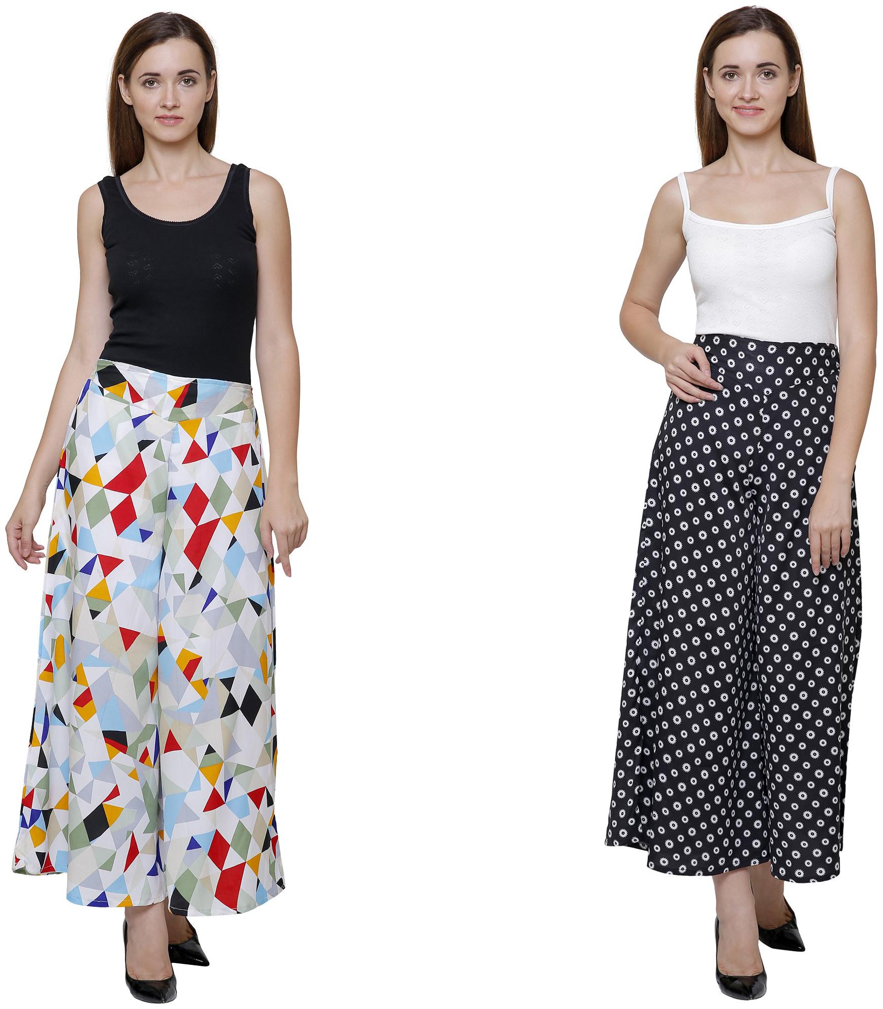 

VOGUE NATION Women Printed Poly Crepe Printed Palazzo Pants