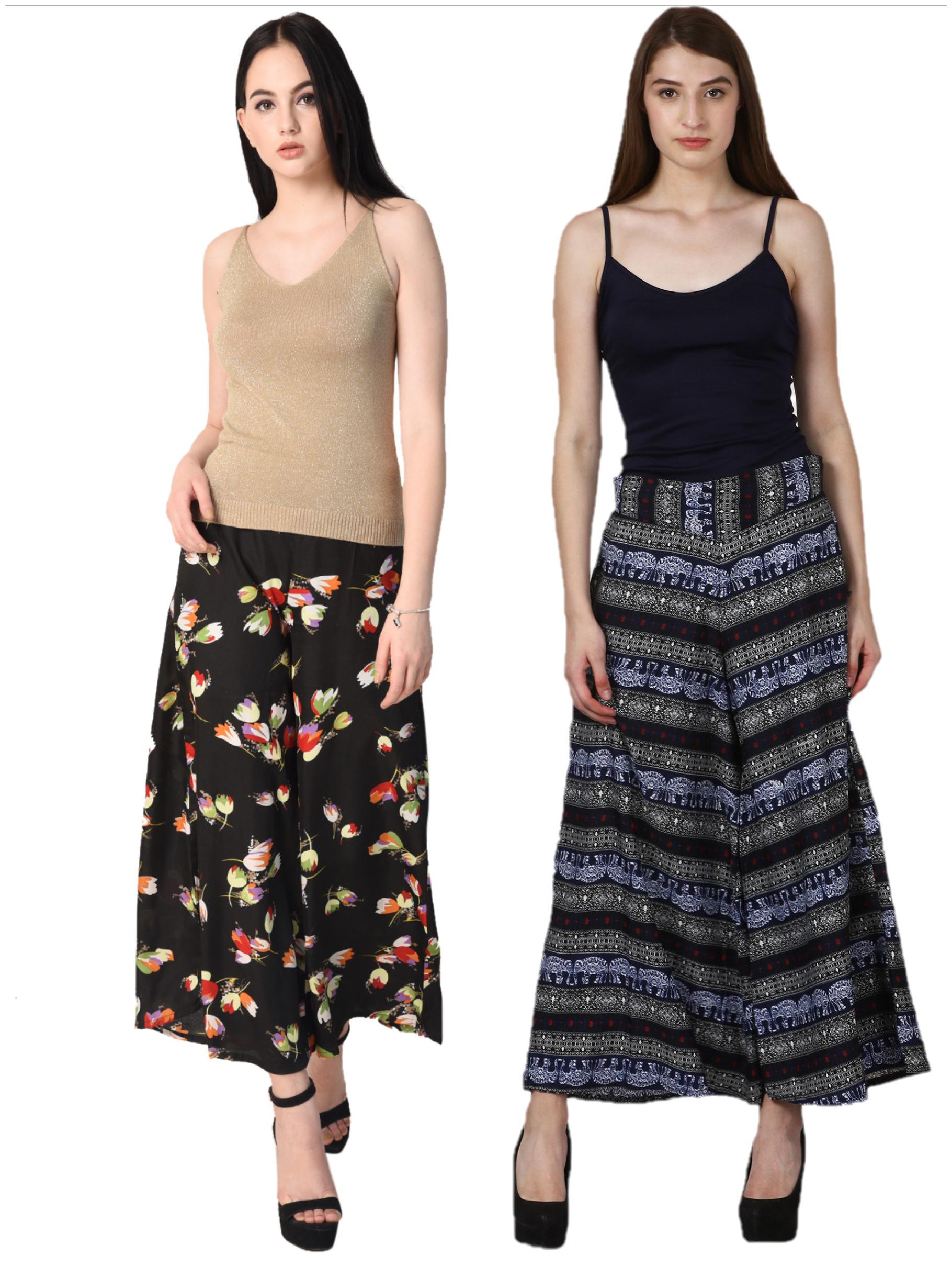 

VOGUE NATION Women Printed Poly Crepe Printed Palazzo Pants