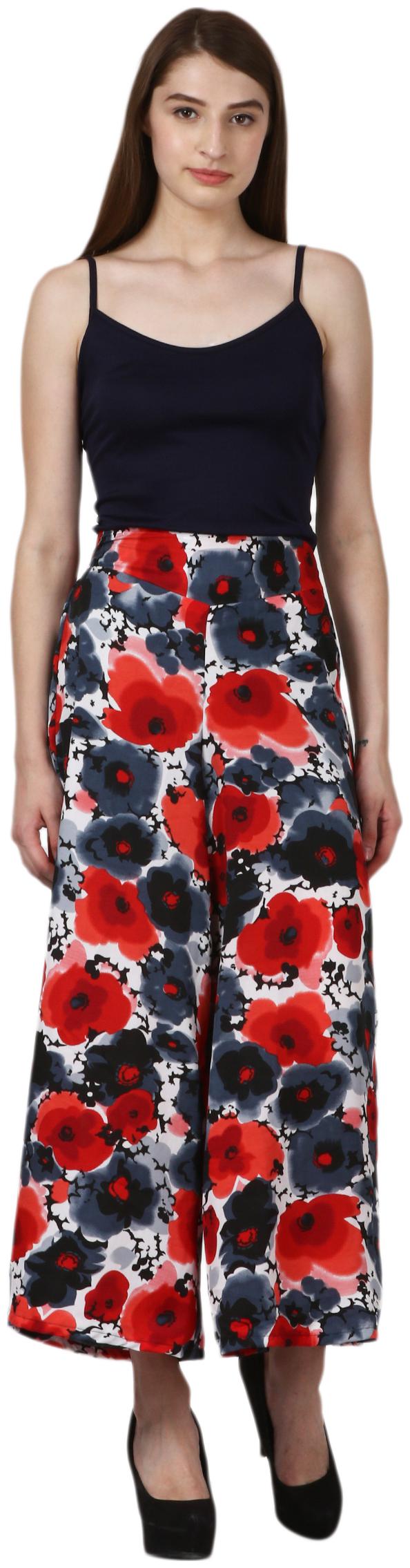 

VOGUE NATION Women Printed Poly Crepe Printed Palazzo Pants