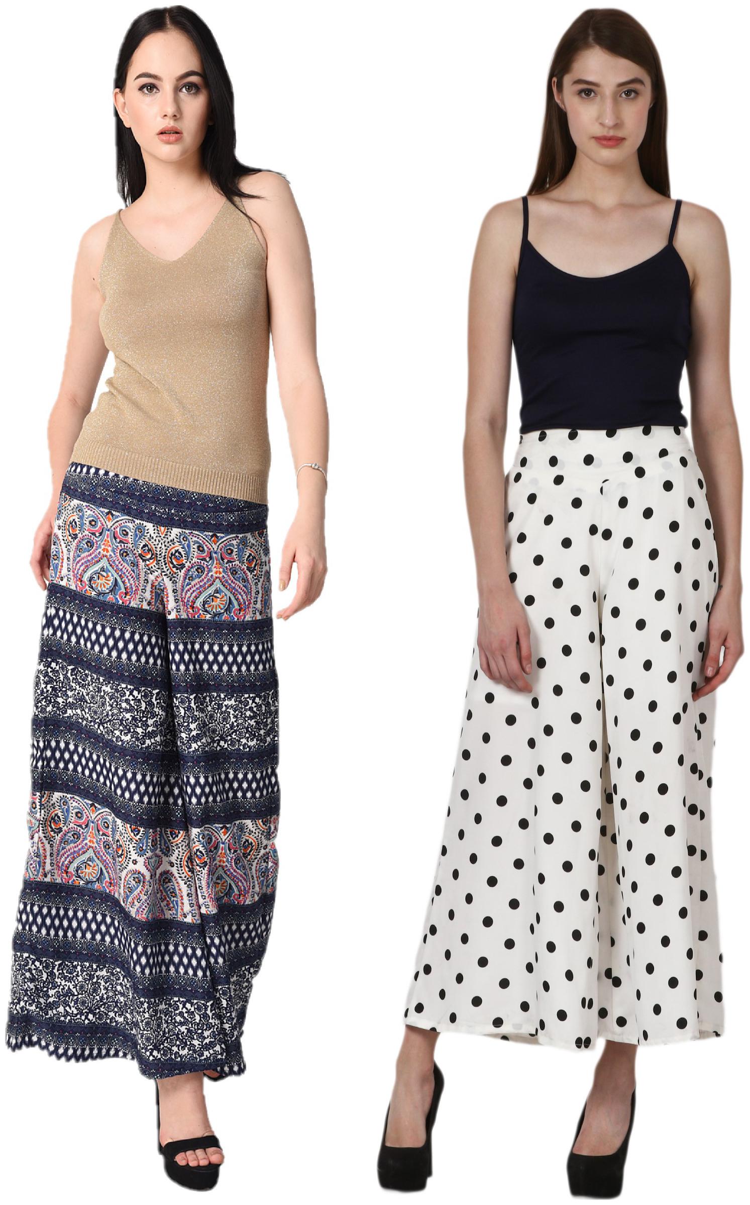 

VOGUE NATION Women Printed Poly Crepe Printed Palazzo Pants