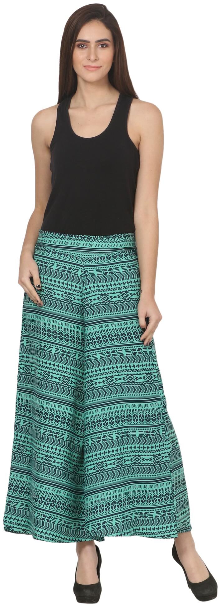 

VOGUE NATION Women Printed Poly Crepe Printed Palazzo Pants