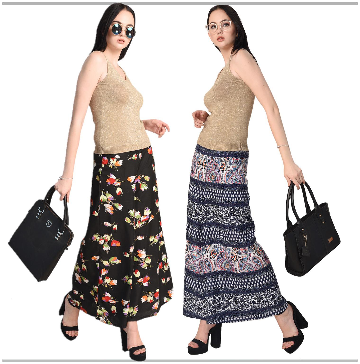 

VOGUE NATION Women Printed Poly Crepe Printed Palazzo Pants