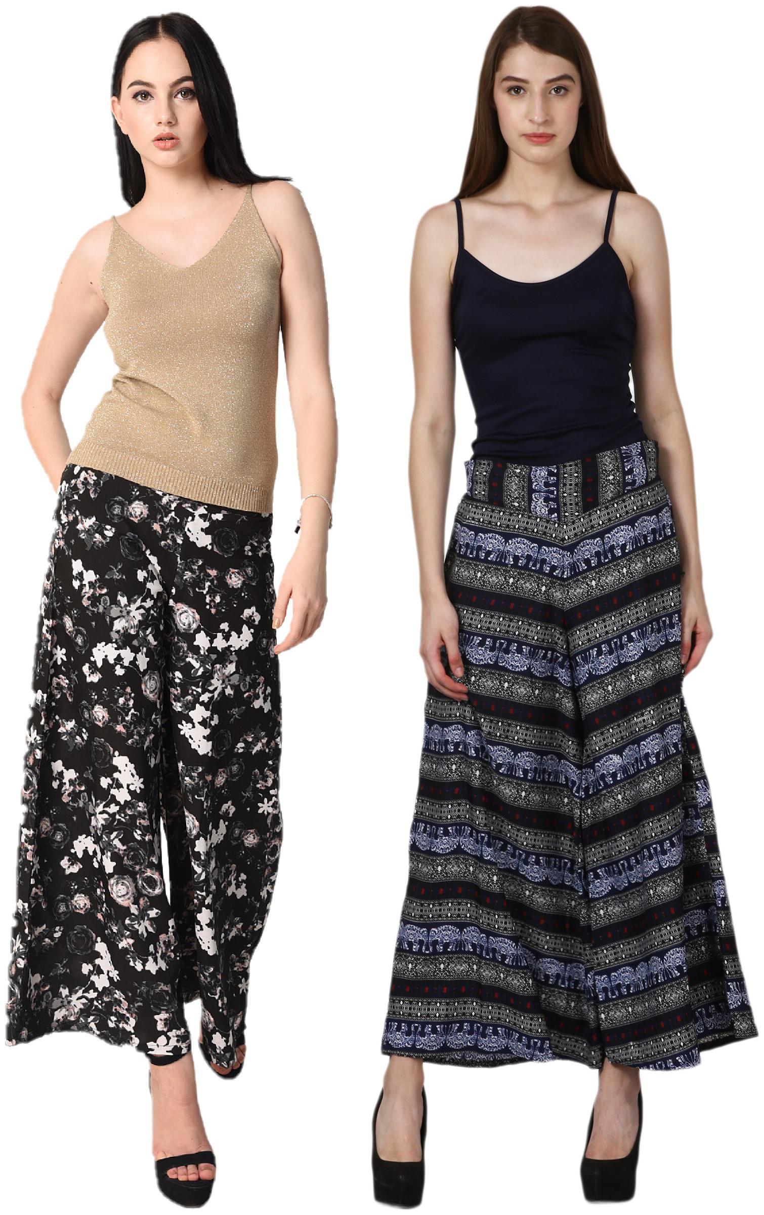 

VOGUE NATION Women Printed Poly Crepe Printed Palazzo Pants