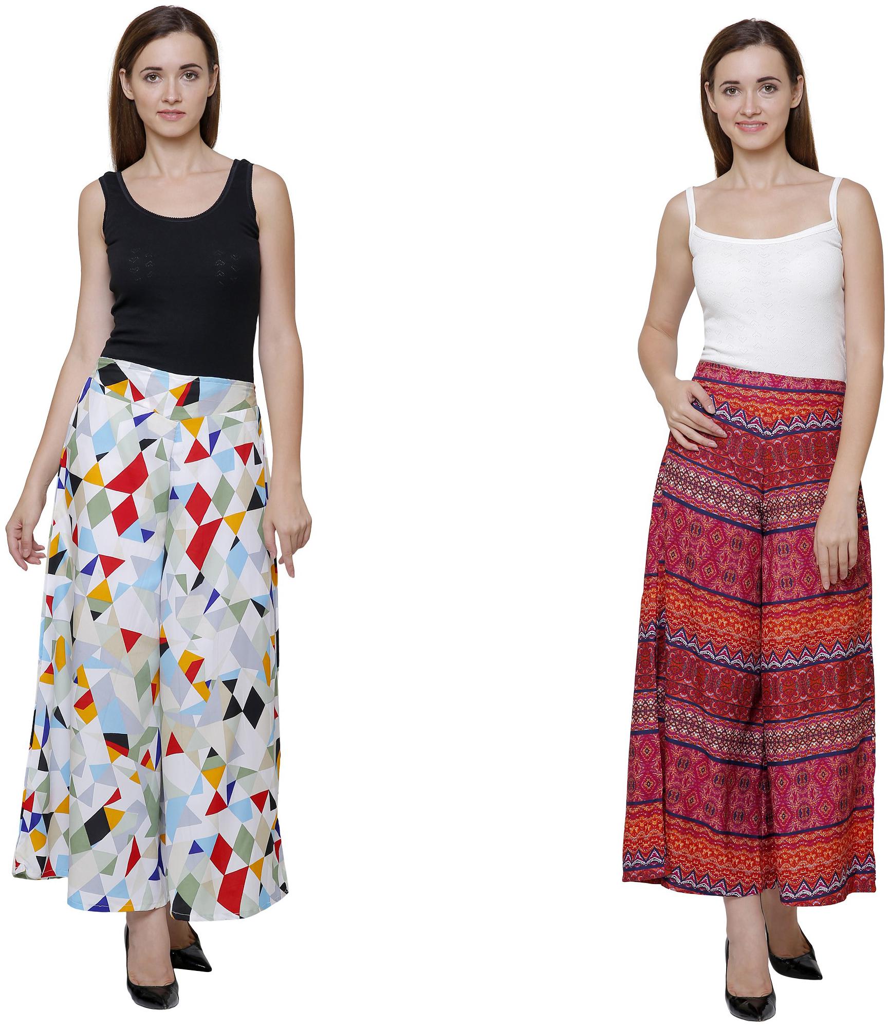 

VOGUE NATION Women Printed Poly Crepe Printed Palazzo Pants