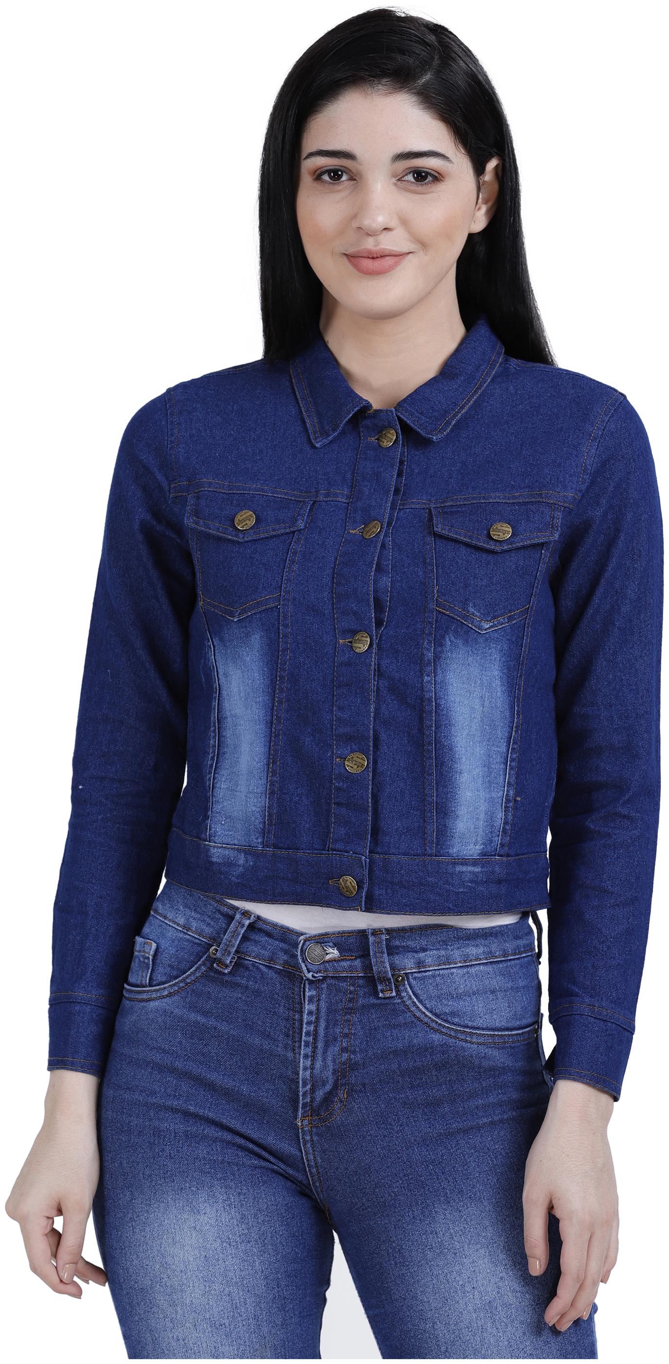 

Voom Women Solid Regular Jacket - Blue