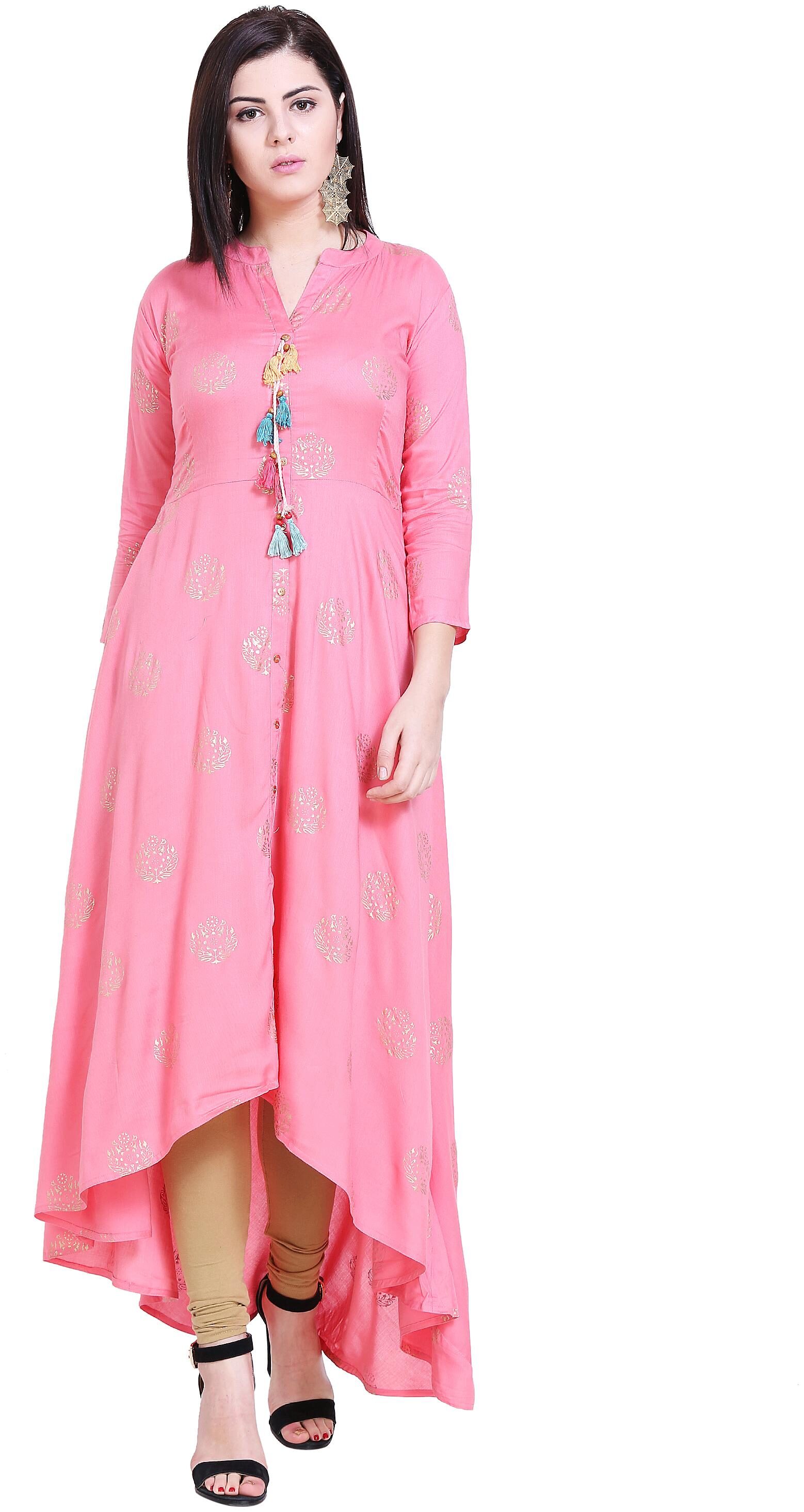 

VOOM Rayon Asymmetrical Hemline Kurti