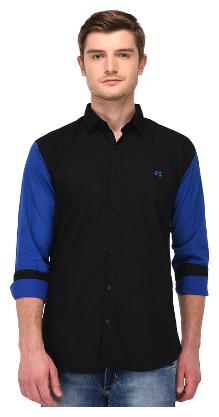 

VOXATI Men Black Solid Regular Fit Casual Shirt