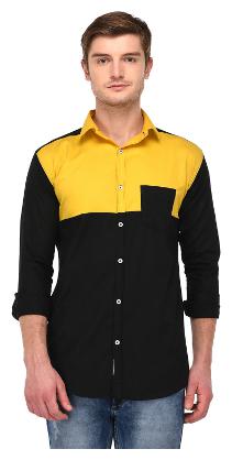 

VOXATI Men Black Solid Regular Fit Casual Shirt