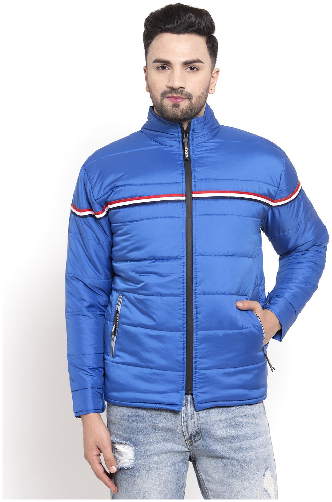 

VOXATI Men Blended Parka Jacket -Blue