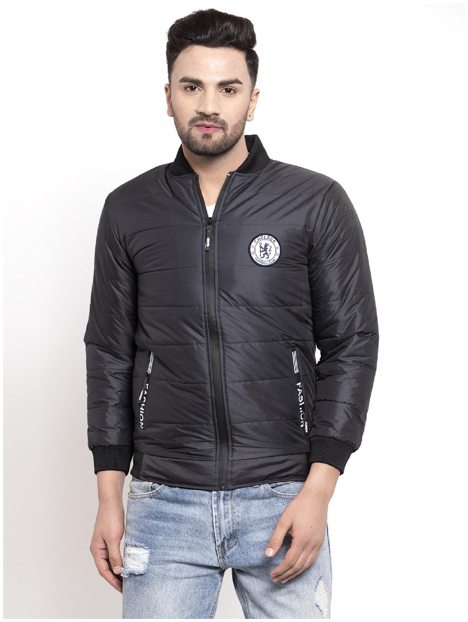 

VOXATI Men Blended Parka Jacket -Black