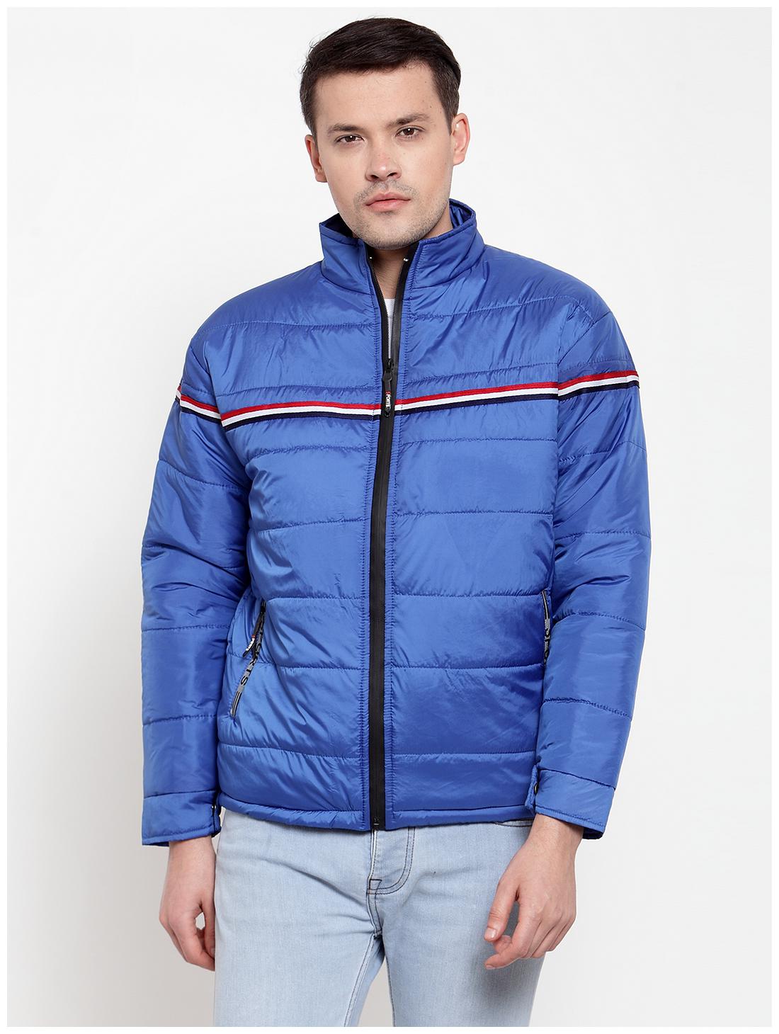 

VOXATI Men Blue Solid Bomber jacket