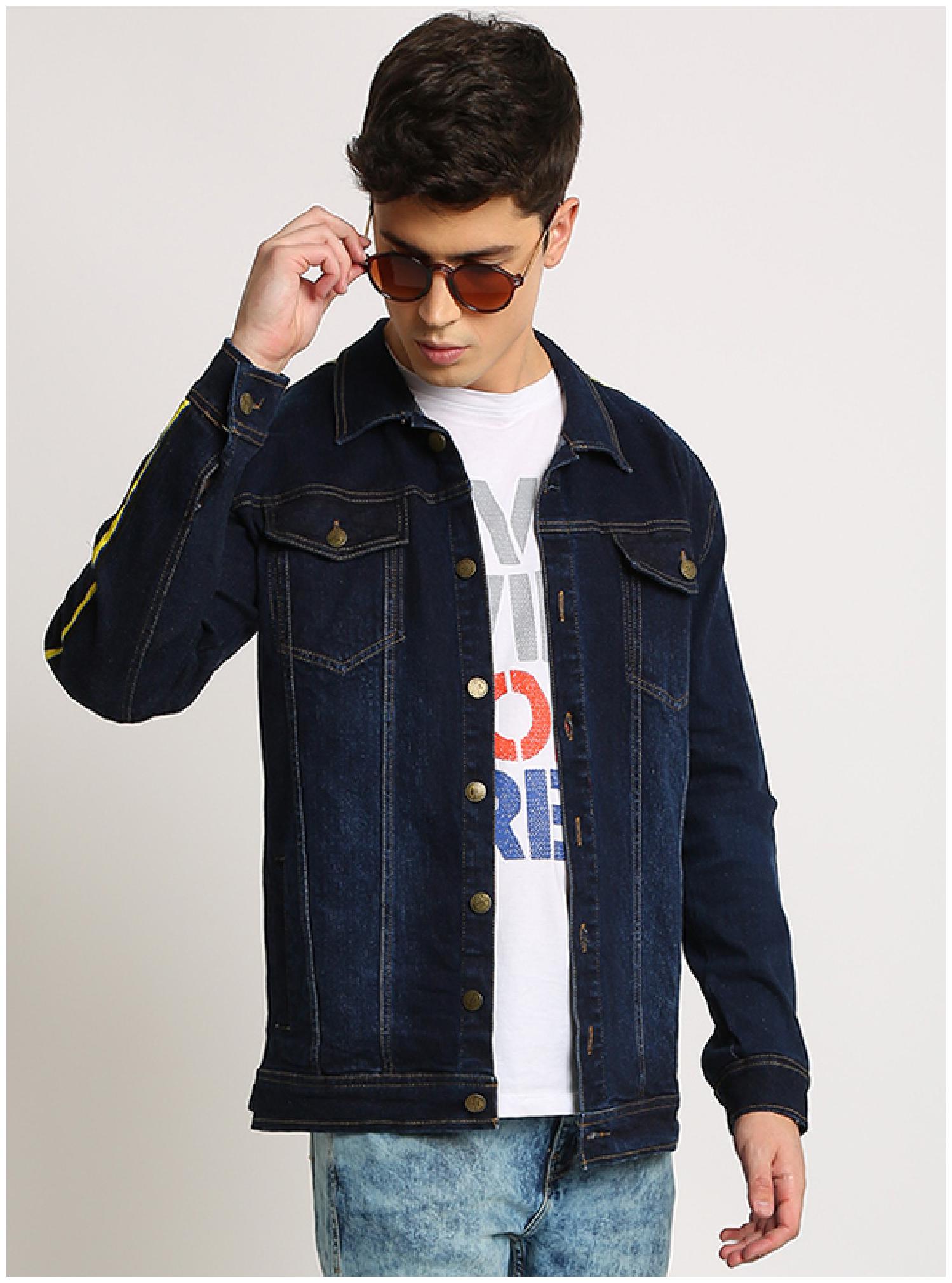 

VOXATI Men Blue Solid Denim jacket