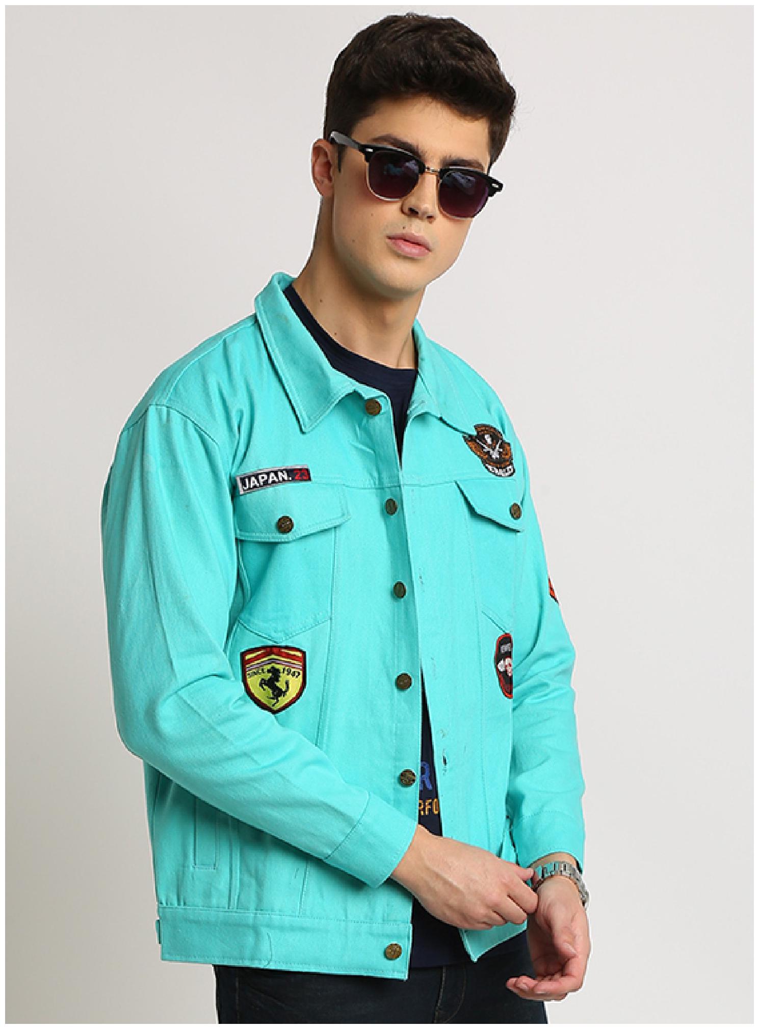 

VOXATI Men Blue Solid Denim jacket