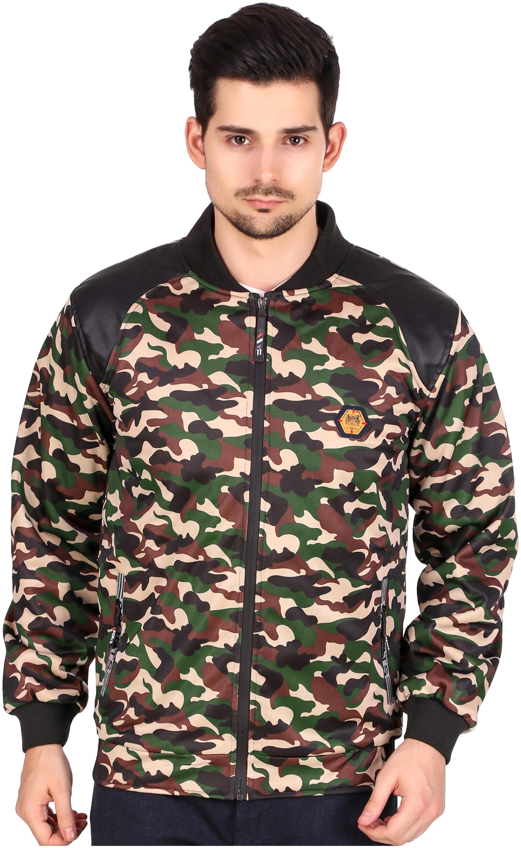 

VOXATI Men Slim Fit Camouflage Jacket Multi