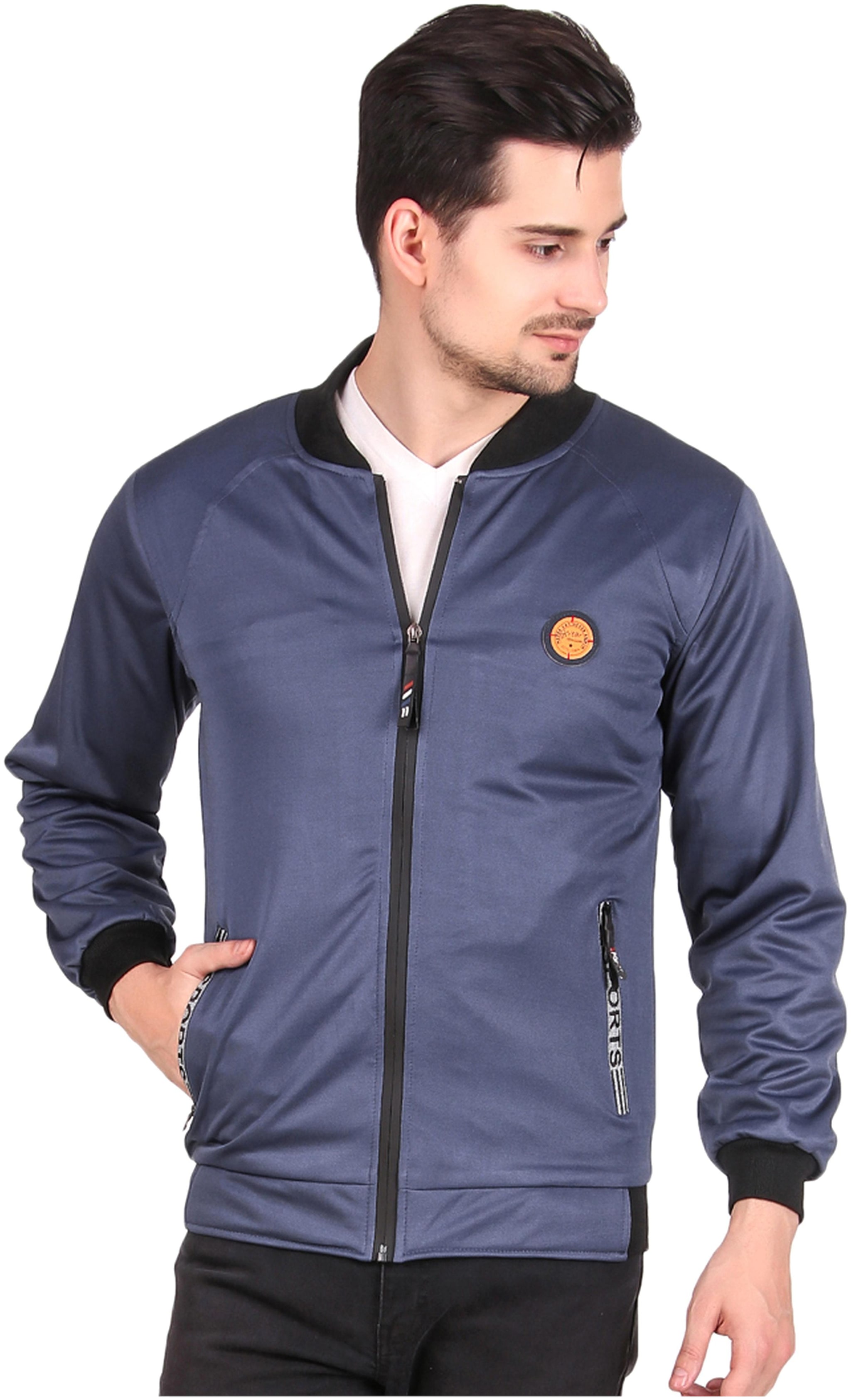 

VOXATI Men Slim Fit Jacket Blue