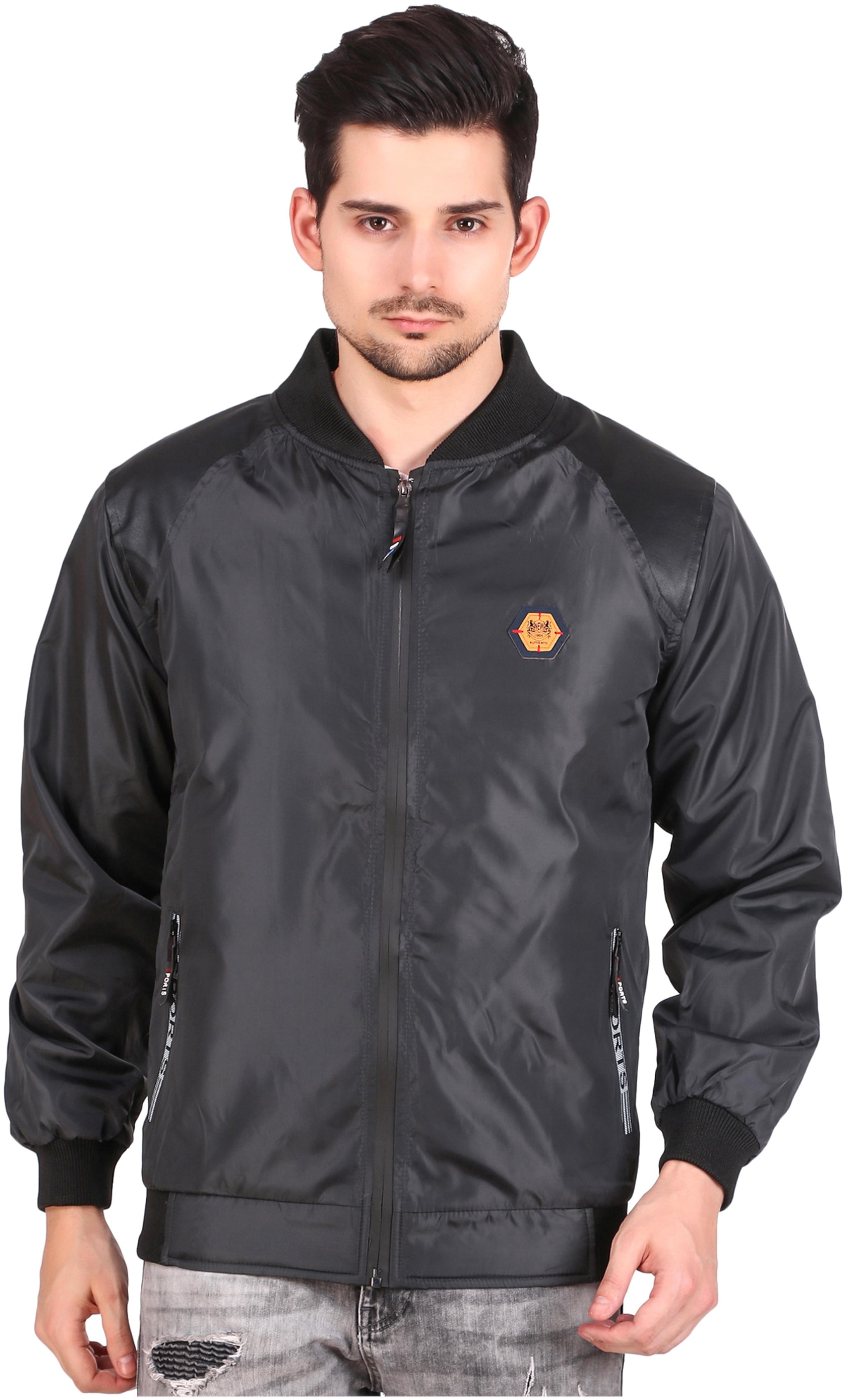 

VOXATI Men Slim Fit Jacket Black